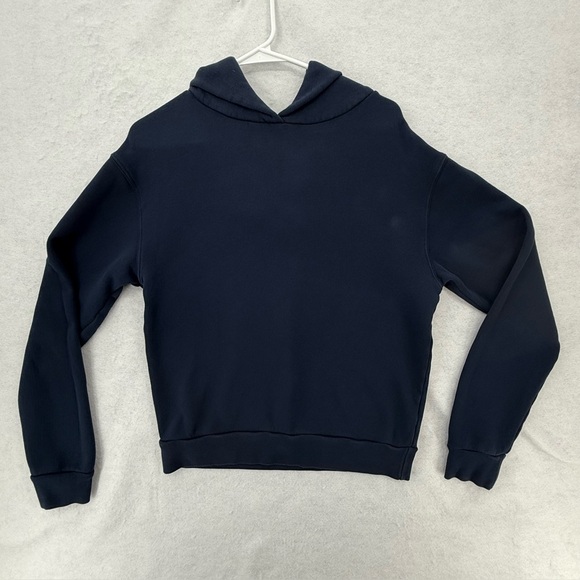 perfectwhitetee Tops - Perfect White Tee Heart Fleece Pullover Hoodie Medium Blue